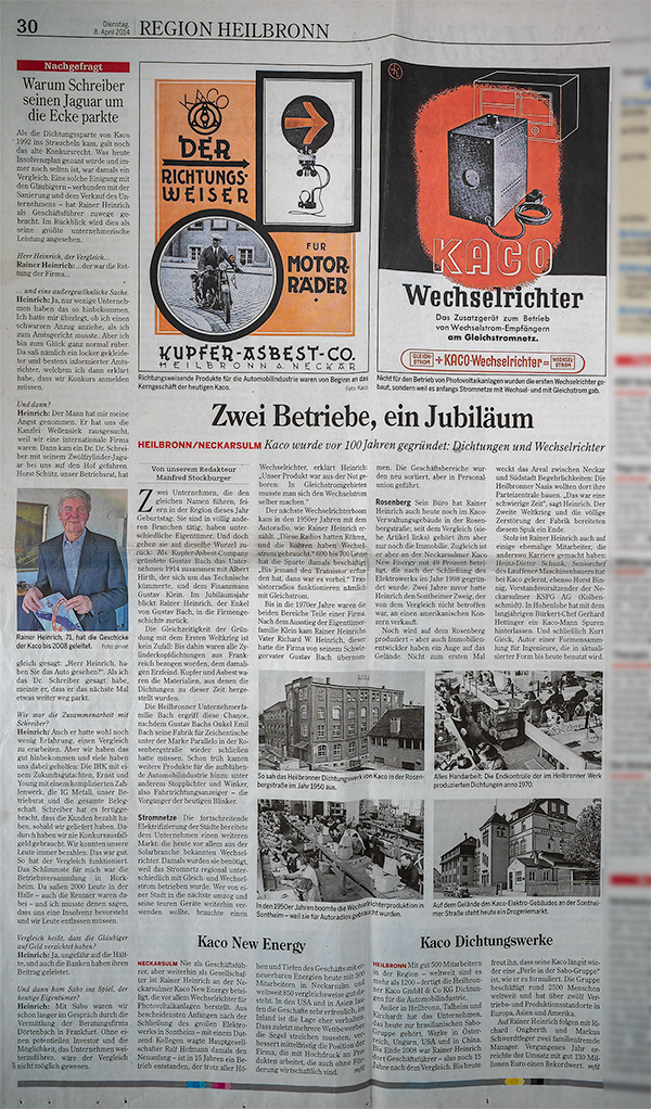 Heilbronner Stimme Zeitungsartikel