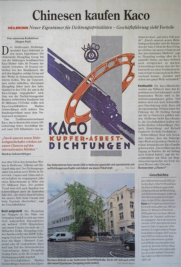 Heilbronner Stimme Zeitungsartikel