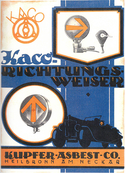 Kaco-Richtungsweiser Reklame