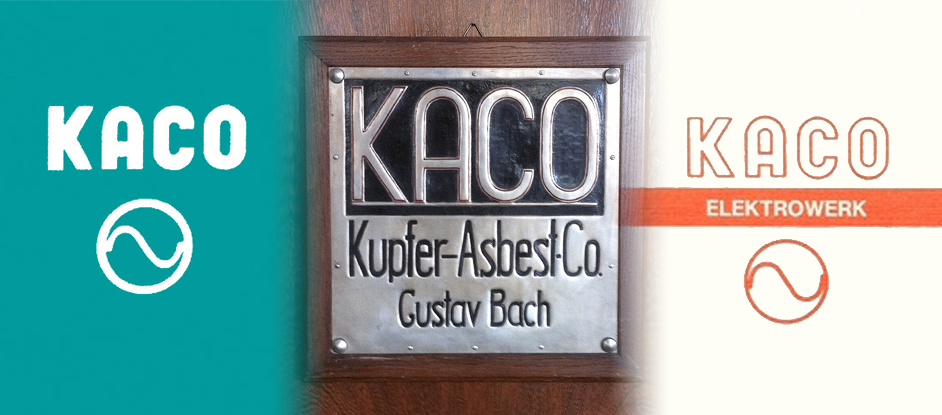 Die verschiedenen Logos der Firma KACO
