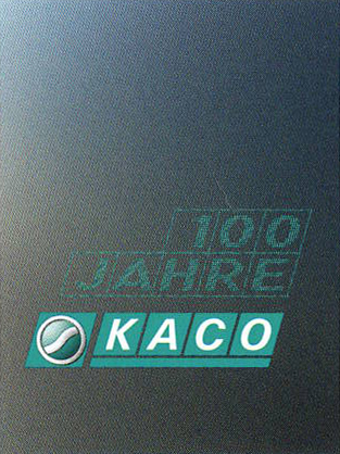 Cover der Jubiläumsschrift - 100 Jahre KACO